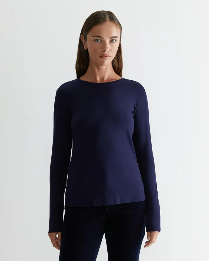 Women Sportscraft Tops and Tees Magic Long Sleeve Tee Navy