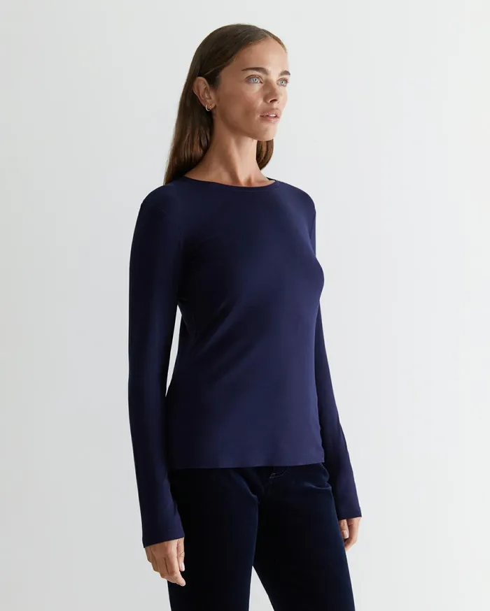 Women Sportscraft Tops and Tees Magic Long Sleeve Tee Navy