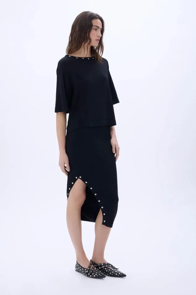 Women Studded Skirt Black Black Sonia Rykiel Skirts