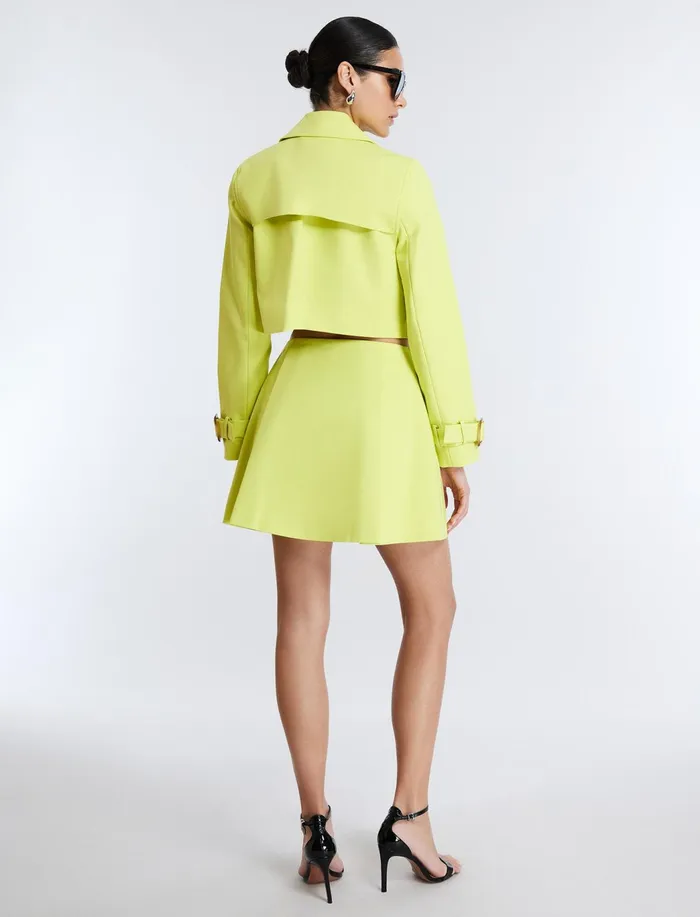 Women Suiting BCBG Pleated Skort Yellow Plum