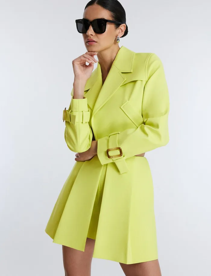 Women Suiting BCBG Pleated Skort Yellow Plum