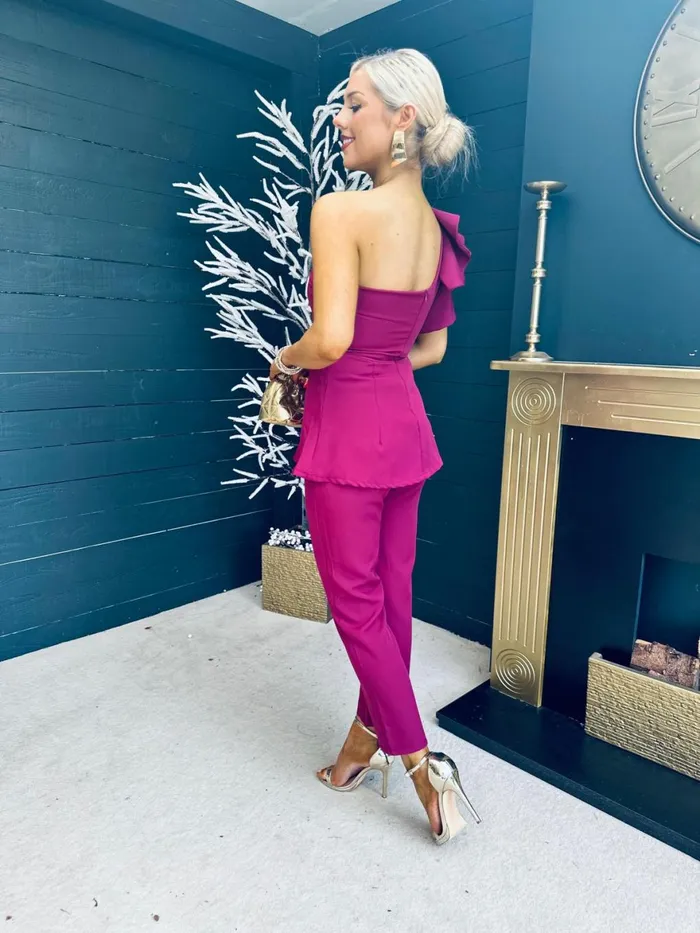 Women Suits and Blazers Canella Lane Addison Occasion 2 Piece Berry