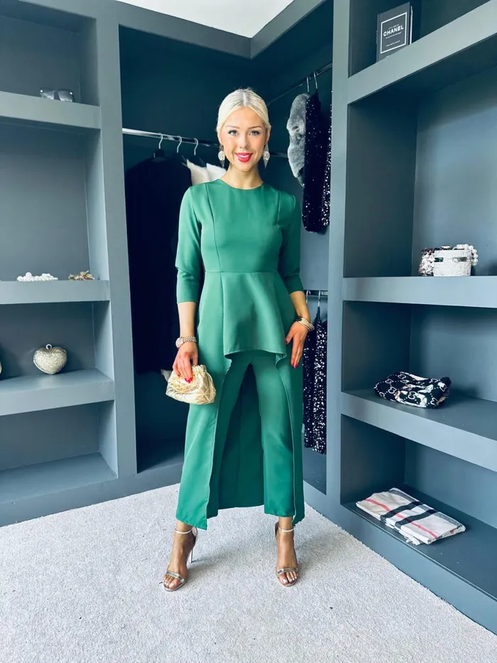 Women Suits and Blazers Canella Lane Sutton Occasion 2 Piece Green