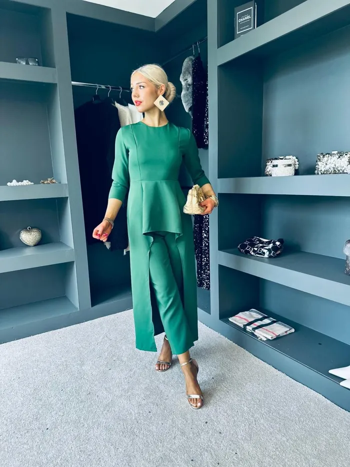 Women Suits and Blazers Canella Lane Sutton Occasion 2 Piece Green