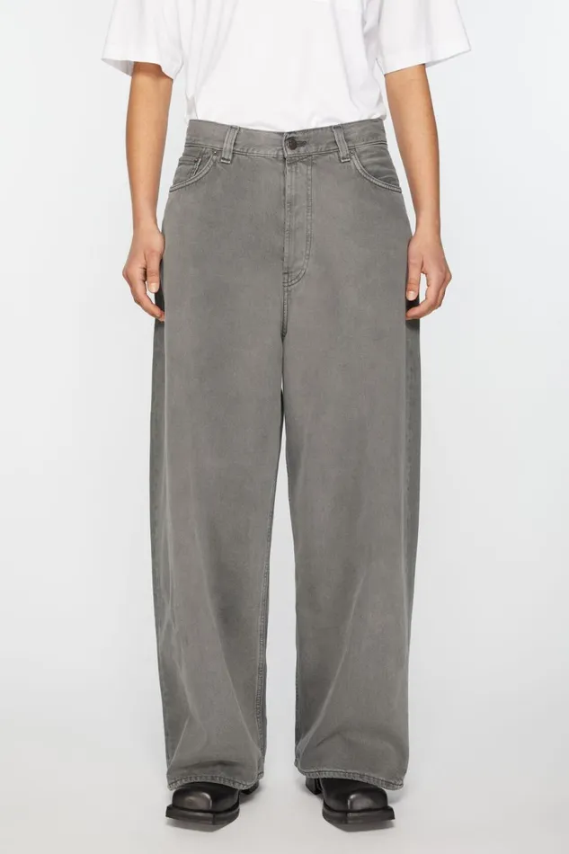 Women Super Baggy Fit Jeans 8211 2023F Anthracite Grey Acne Studios Jeans