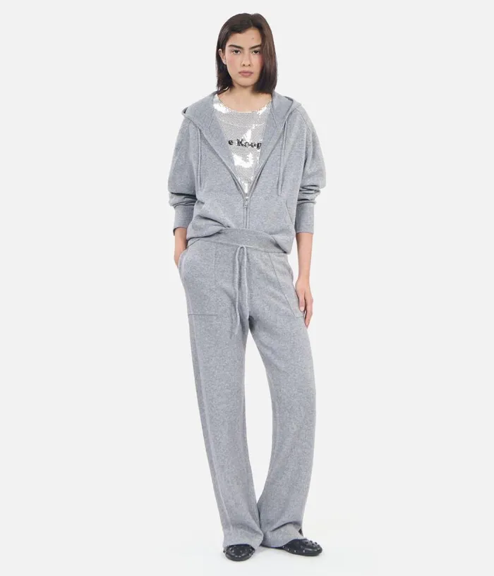 Women Sweaters THE KOOPLES Grey Wool And Cashmere Hoodie