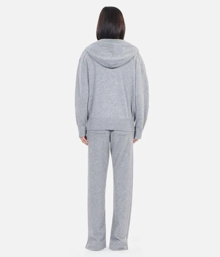 Women Sweaters THE KOOPLES Grey Wool And Cashmere Hoodie Women Sweaters THE KOOPLES Grey Wool And Cashmere Hoodie
