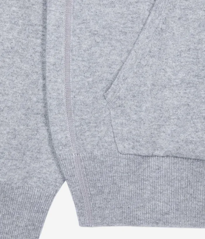 Women Sweaters THE KOOPLES Grey Wool And Cashmere Hoodie Women Sweaters THE KOOPLES Grey Wool And Cashmere Hoodie