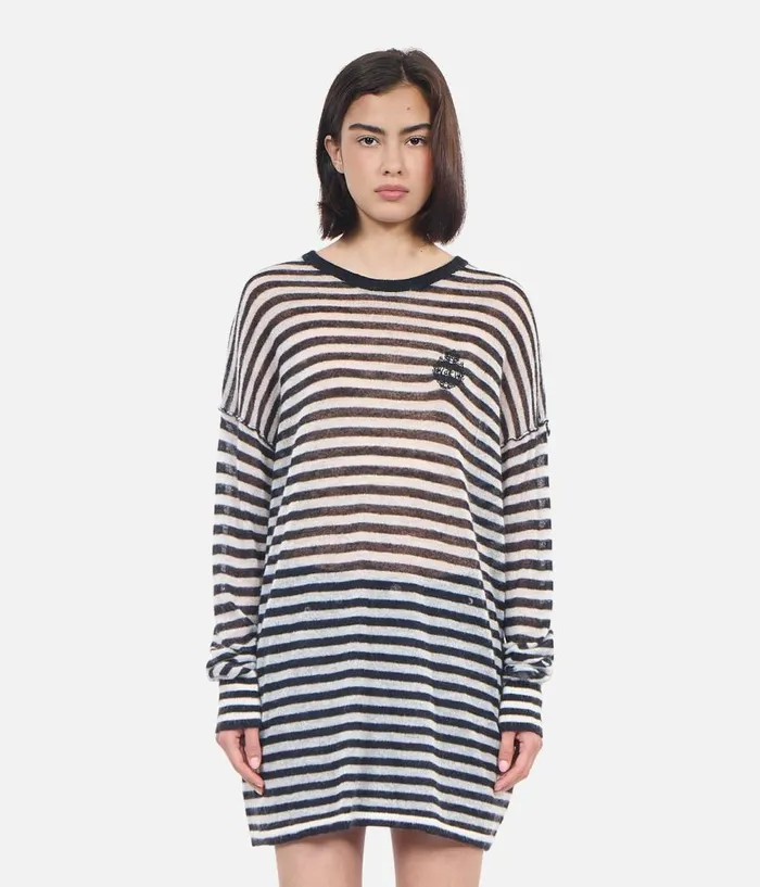 Women Sweaters THE KOOPLES Striped Mohair And Wool Sweater Women Sweaters THE KOOPLES Striped Mohair And Wool Sweater