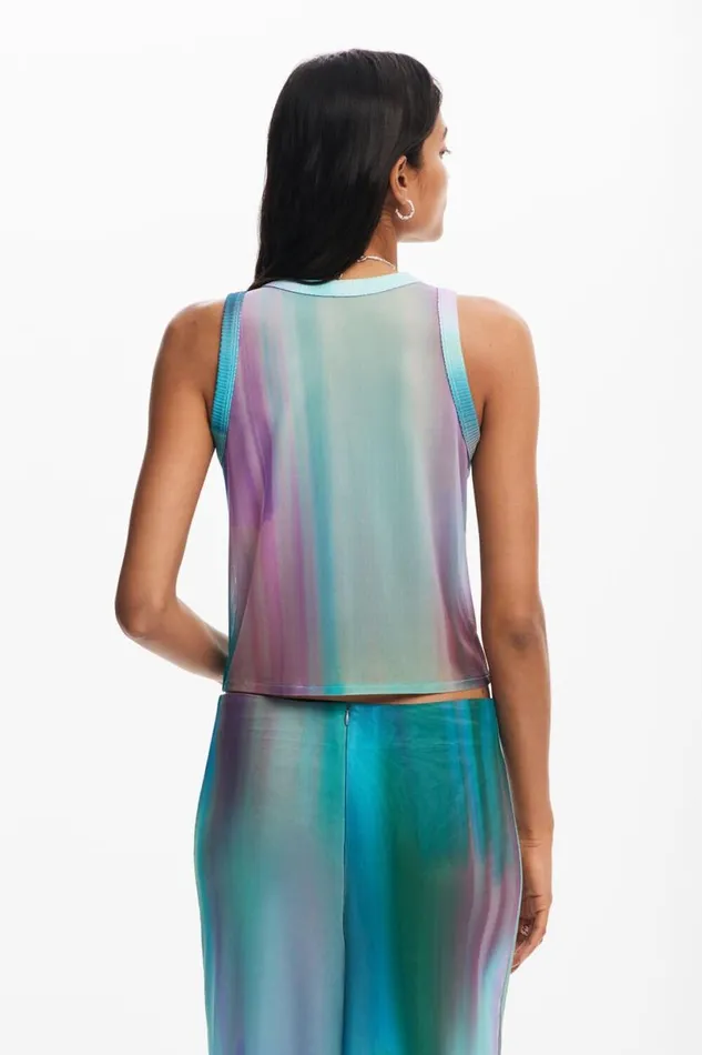 Women Tshirts Desigual Faded Effect Tshirt