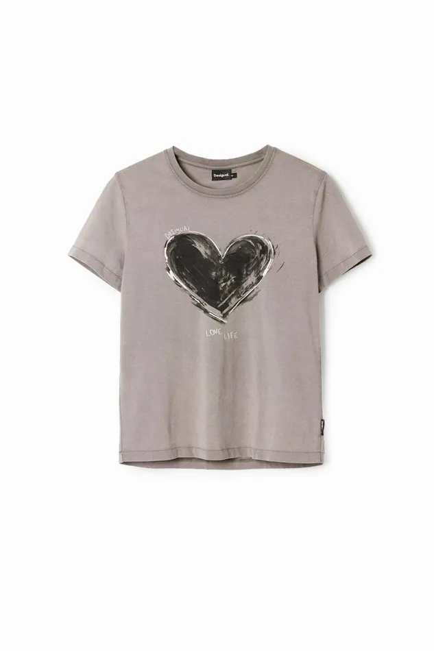Women Tshirts Desigual Heart Basic Tshirt