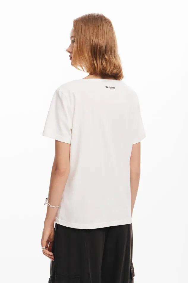 Women Tshirts Desigual Plain Tshirt With Message