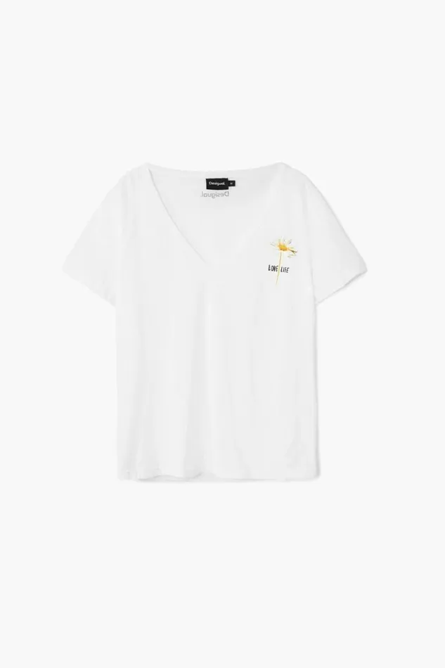 Women Tshirts Desigual Plain Tshirt With Message