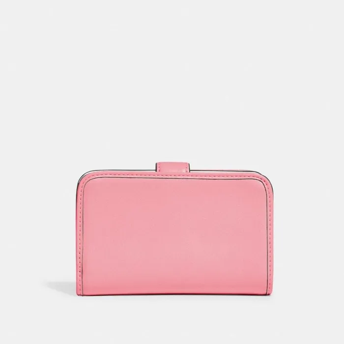 Women Tabby Medium Wallet Silverflower Pink Coach Large Wallets