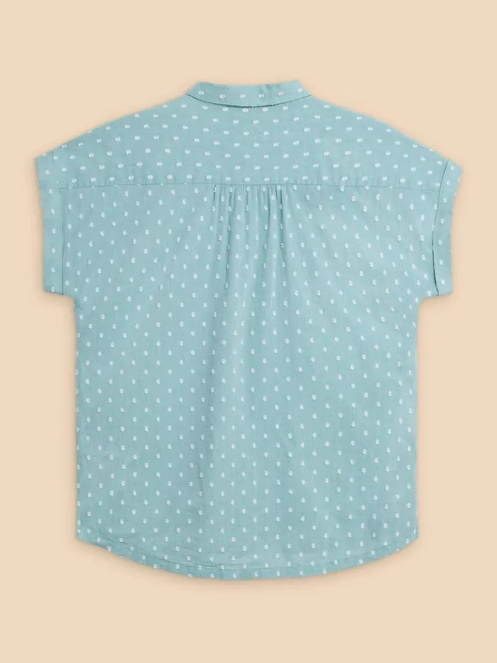 Women TOPS and TEES White Stuff Ellie Organic Cotton Shirt Green Multi Women TOPS and TEES White Stuff Ellie Organic Cotton Shirt Green Multi