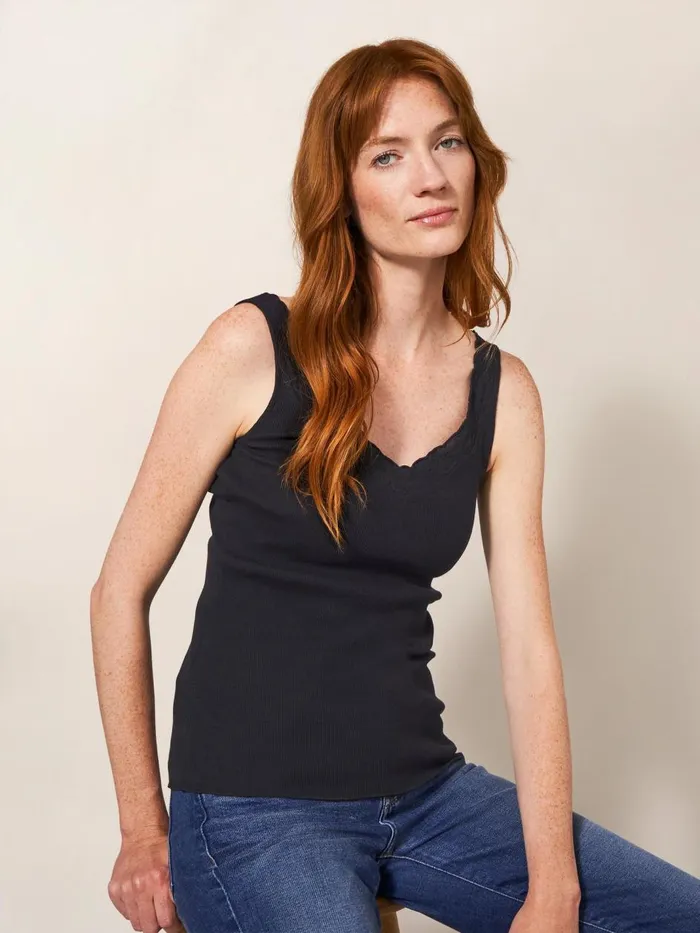 Women TOPS and TEES White Stuff SEA BREEZE VEST Dk Grey Women TOPS and TEES White Stuff SEA BREEZE VEST Dk Grey
