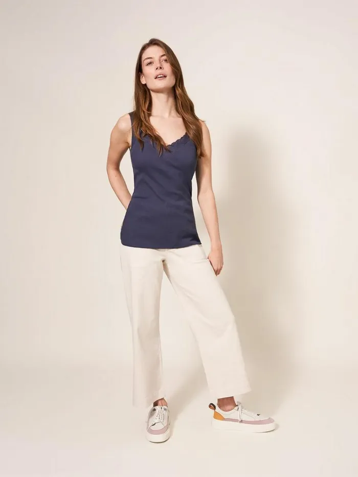 Women TOPS and TEES White Stuff SEABREEZE VEST V NECK Dusty Purple