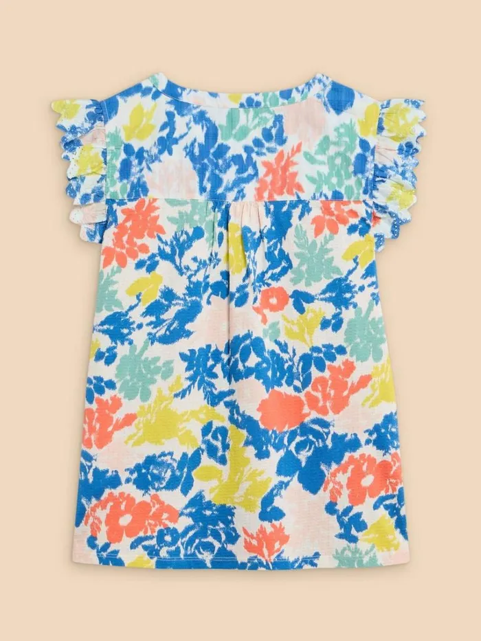 Women TOPS and TEES White Stuff TESSA WOVEN FRILL TOP White Print Women TOPS and TEES White Stuff TESSA WOVEN FRILL TOP White Print