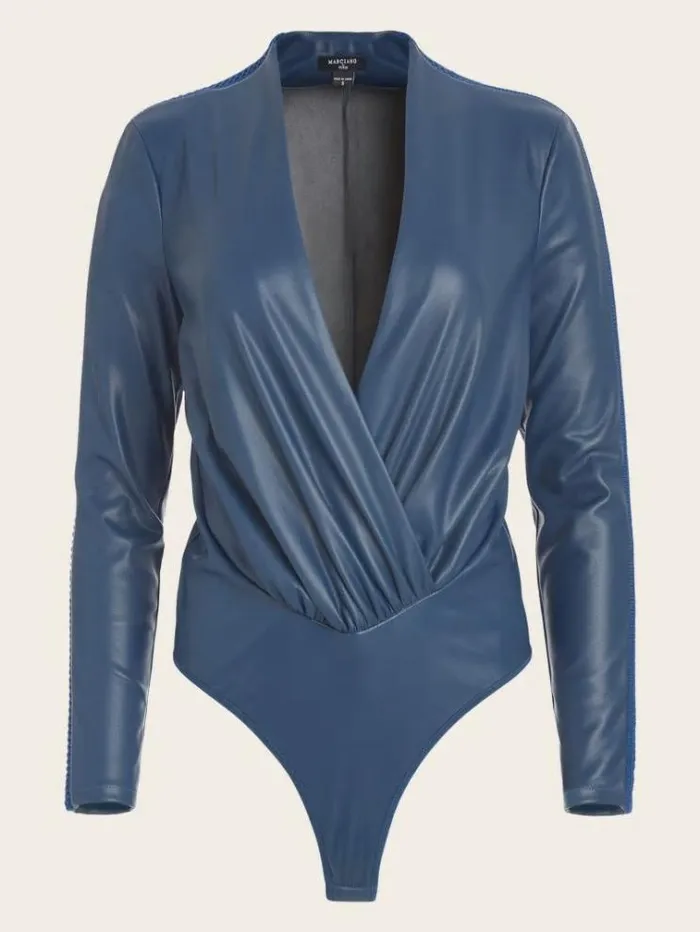 Women Tops And Sweaters Marciano Hype Bodysuit Dark Denim
