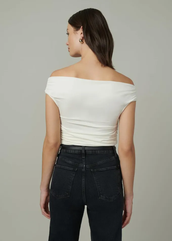 Women Tops Joe039s Jeans THE MIA SLEEVELESS OFF THE SHOULDER TOP Ecru