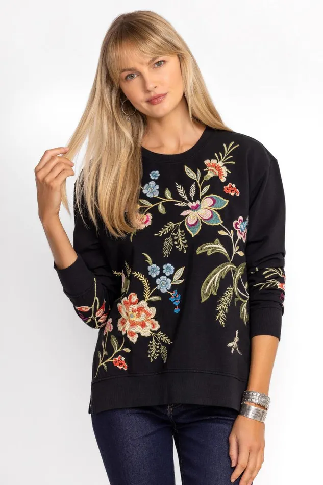 Women Tops Johnny Was JULIANNA SWEATSHIRT Black