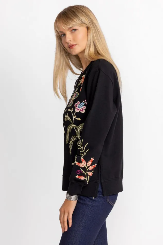 Women Tops Johnny Was JULIANNA SWEATSHIRT Black Women Tops Johnny Was JULIANNA SWEATSHIRT Black