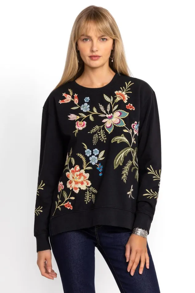 Women Tops Johnny Was JULIANNA SWEATSHIRT Black Women Tops Johnny Was JULIANNA SWEATSHIRT Black