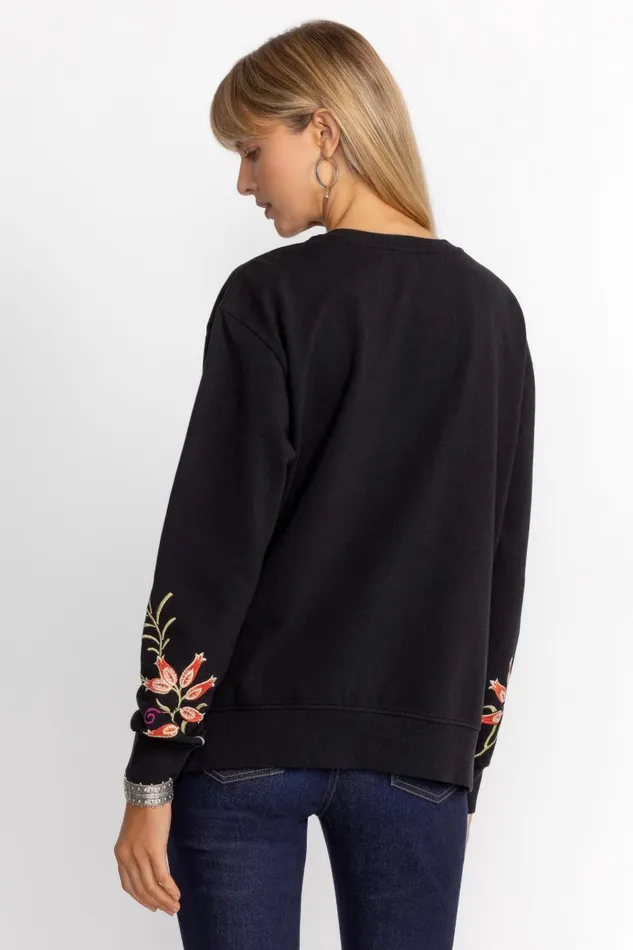 Women Tops Johnny Was JULIANNA SWEATSHIRT Black Women Tops Johnny Was JULIANNA SWEATSHIRT Black