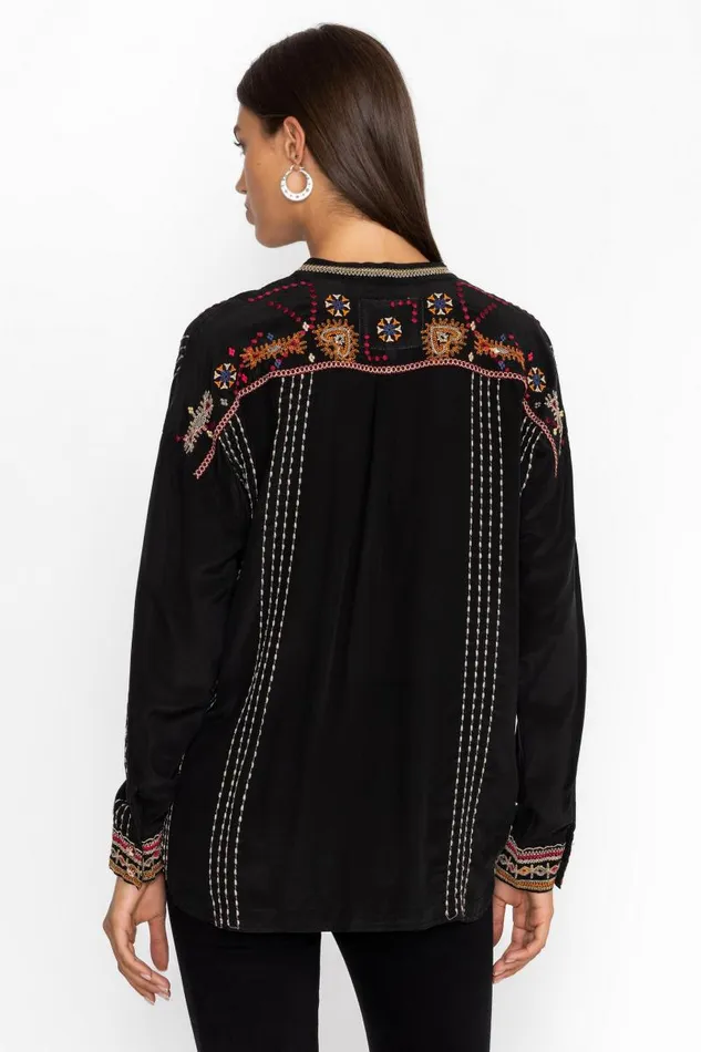 Women Tops Johnny Was OZEE BLOUSE Black Women Tops Johnny Was OZEE BLOUSE Black