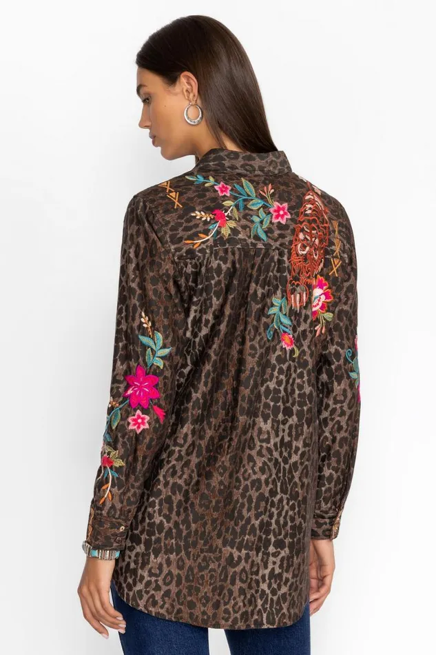 Women Tops Johnny Was ZIPUP SHIRT TUNIC Og Leopard Women Tops Johnny Was ZIPUP SHIRT TUNIC Og Leopard