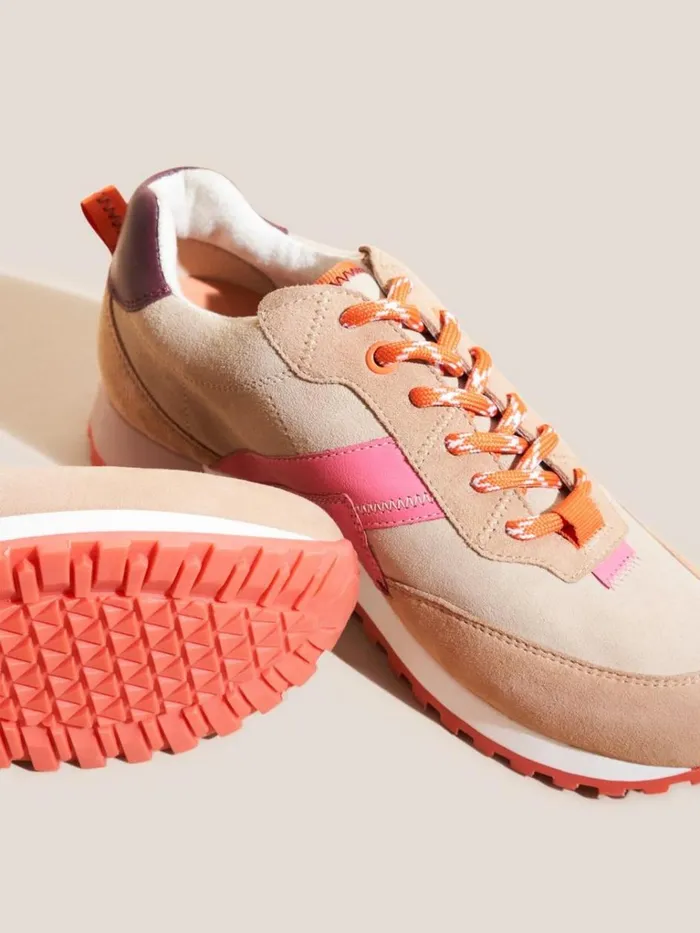 Women TRAINERS White Stuff Retro Sports Trainers Natural Multi Women TRAINERS White Stuff Retro Sports Trainers Natural Multi