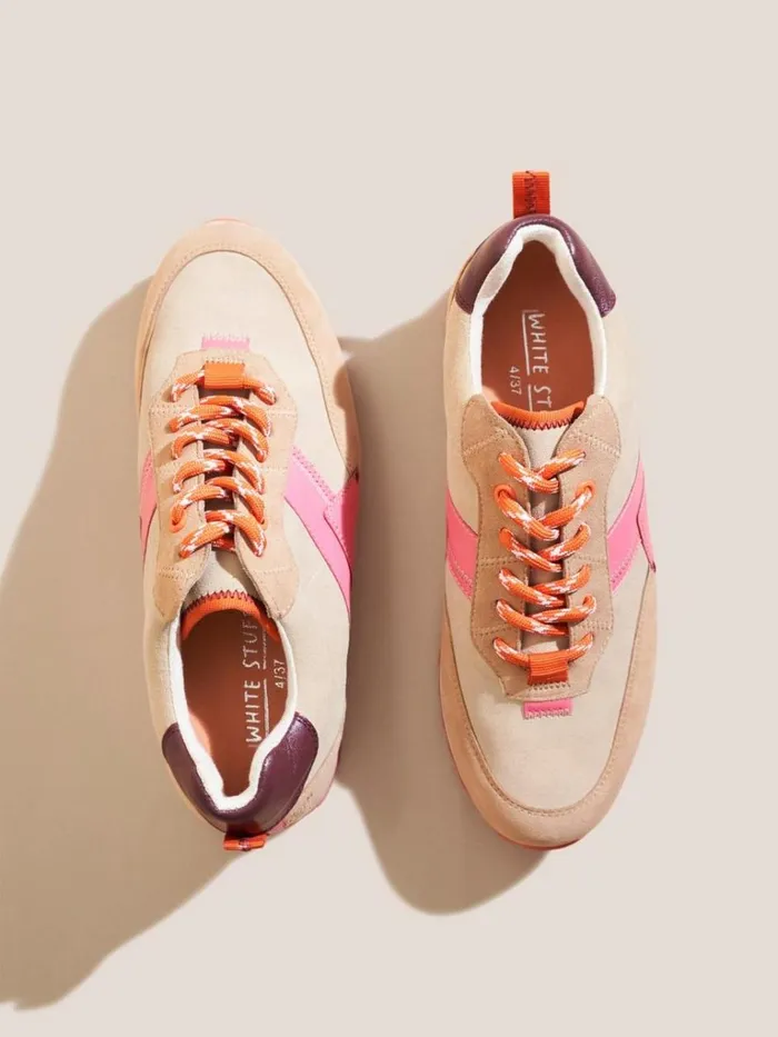 Women TRAINERS White Stuff Retro Sports Trainers Natural Multi Women TRAINERS White Stuff Retro Sports Trainers Natural Multi