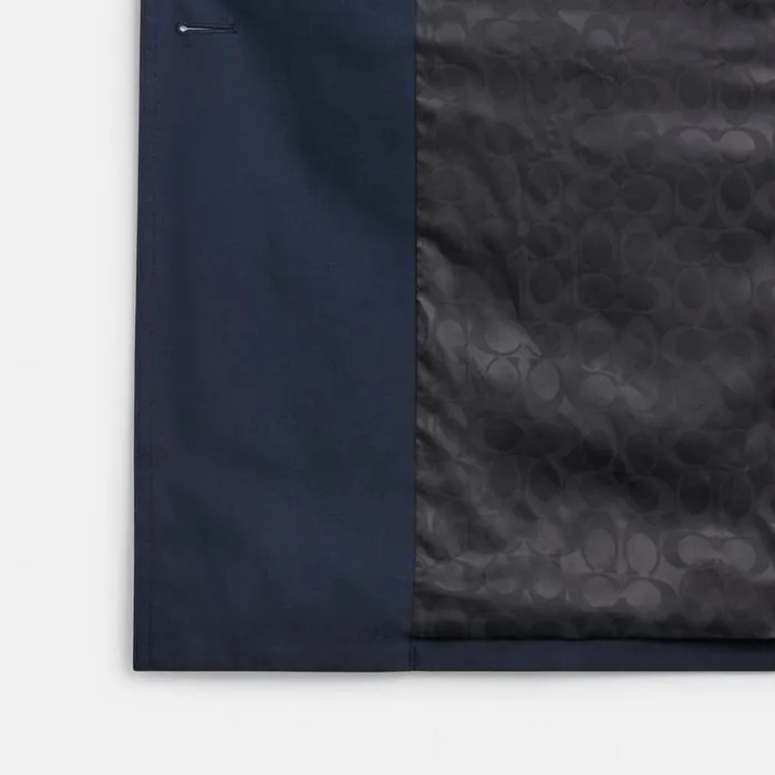 Women Trench Navy Coach Jackets and Outerwear