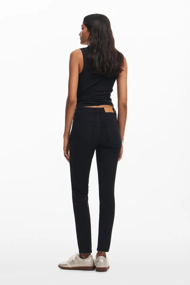 Women Trousers Desigual Slim Denim Jeans