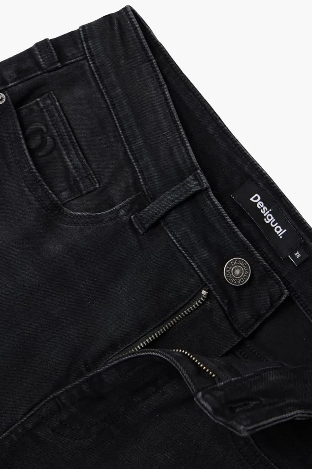 Women Trousers Desigual Slim Denim Jeans