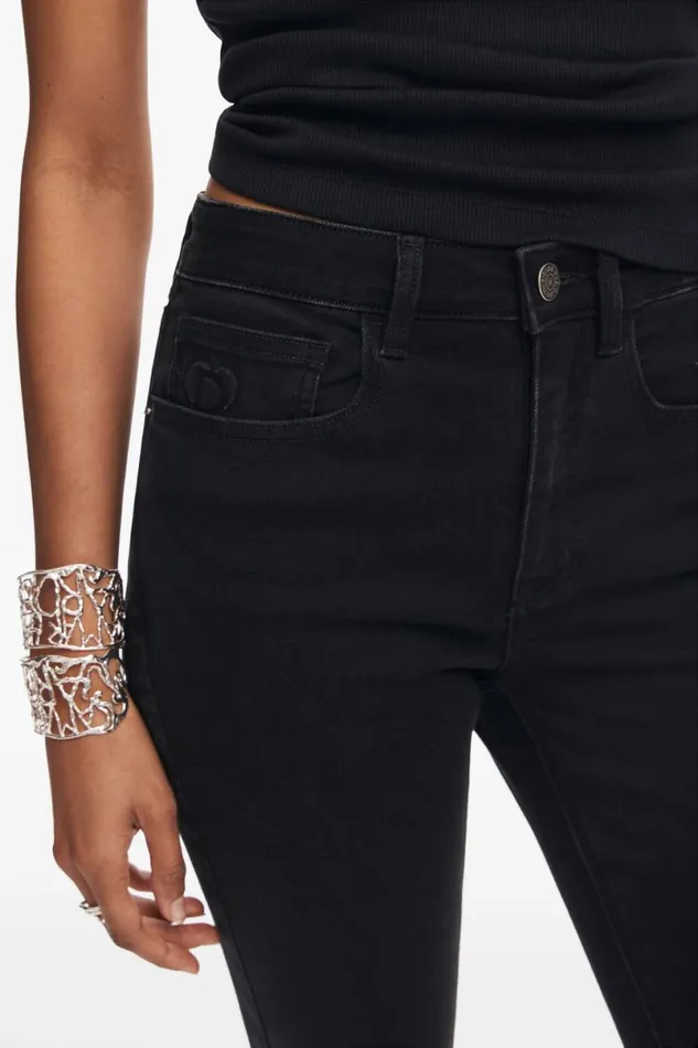 Women Trousers Desigual Slim Denim Jeans