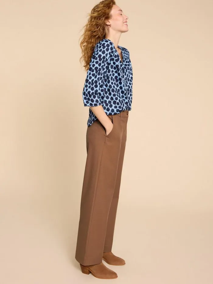 Women TROUSERS White Stuff Belle Wide Leg Trouser Mid Tan