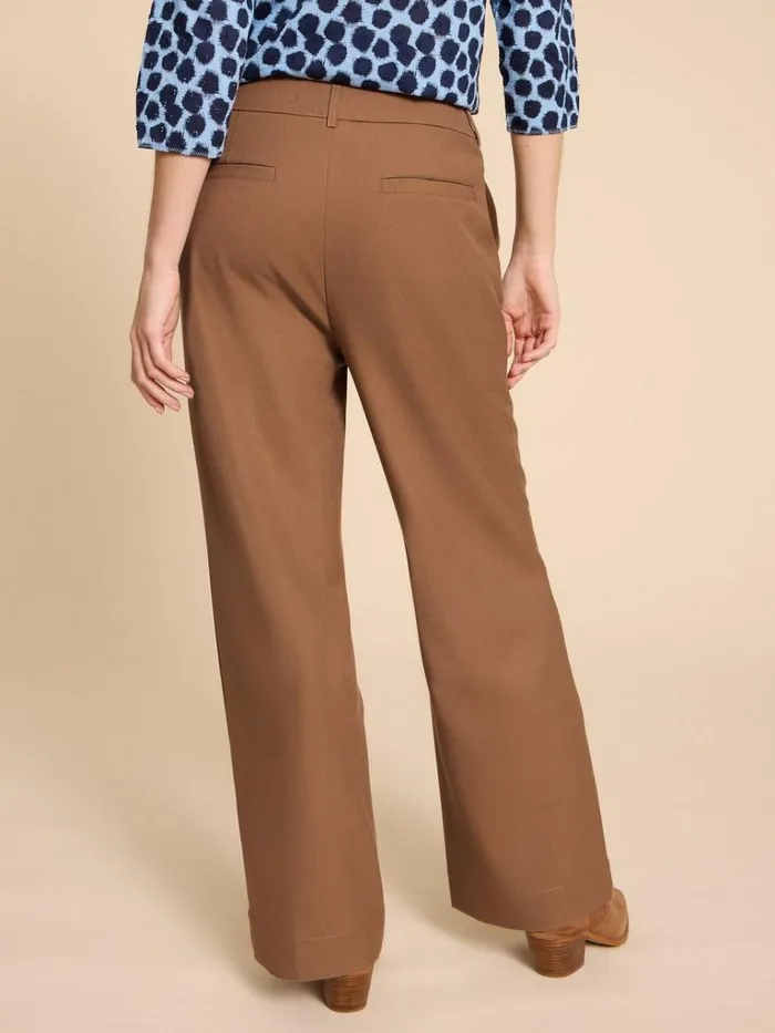 Women TROUSERS White Stuff Belle Wide Leg Trouser Mid Tan Women TROUSERS White Stuff Belle Wide Leg Trouser Mid Tan