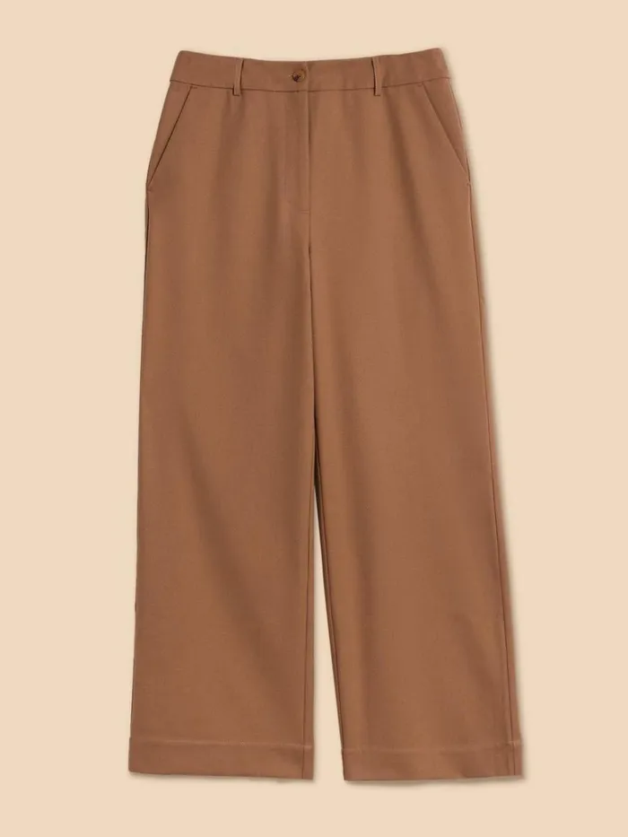Women TROUSERS White Stuff Belle Wide Leg Trouser Mid Tan Women TROUSERS White Stuff Belle Wide Leg Trouser Mid Tan
