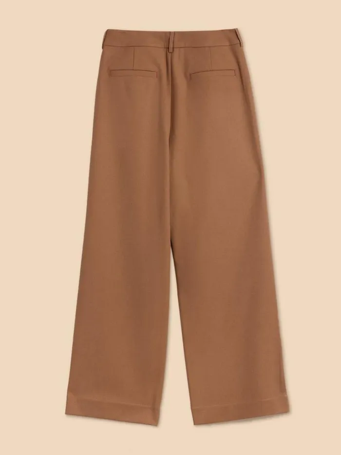 Women TROUSERS White Stuff Belle Wide Leg Trouser Mid Tan Women TROUSERS White Stuff Belle Wide Leg Trouser Mid Tan