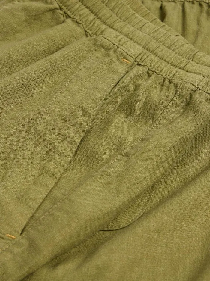 Women TROUSERS White Stuff Elle Linen Blend Short Dark Green Women TROUSERS White Stuff Elle Linen Blend Short Dark Green