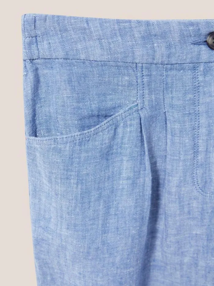 Women TROUSERS White Stuff Rowena Linen Trouser Chambray Blue Women TROUSERS White Stuff Rowena Linen Trouser Chambray Blue