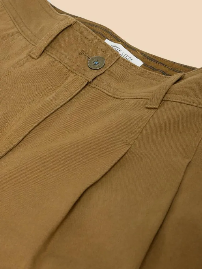 Women TROUSERS White Stuff Samira Wide Leg Crop Trouser Khaki Green Women TROUSERS White Stuff Samira Wide Leg Crop Trouser Khaki Green