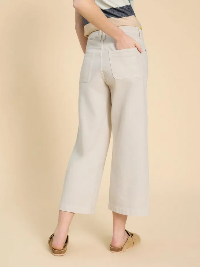 Women TROUSERS White Stuff Tia Wide Leg Crop Jean Natural White Women TROUSERS White Stuff Tia Wide Leg Crop Jean Natural White