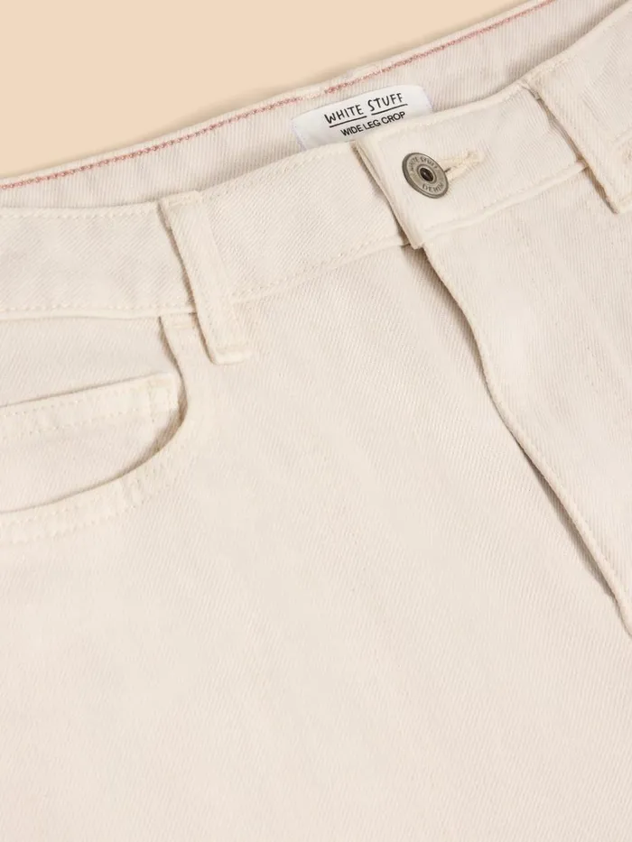 Women TROUSERS White Stuff Tia Wide Leg Crop Jean Natural White Women TROUSERS White Stuff Tia Wide Leg Crop Jean Natural White