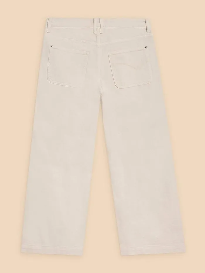 Women TROUSERS White Stuff Tia Wide Leg Crop Jean Natural White Women TROUSERS White Stuff Tia Wide Leg Crop Jean Natural White