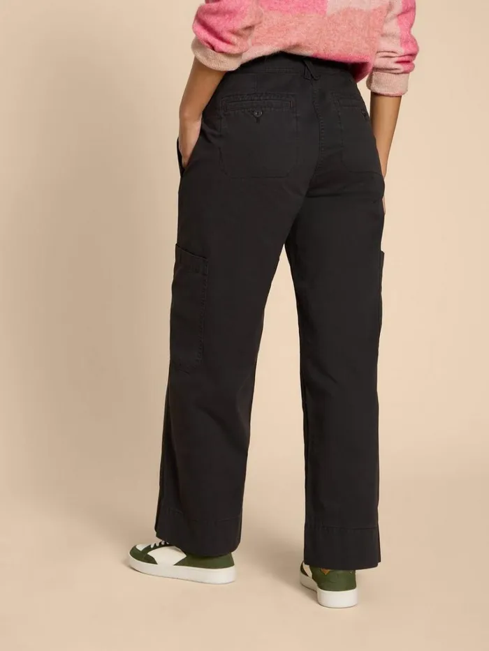 Women TROUSERS White Stuff Wide Leg Carlie Cargo Trouser Pure Black Women TROUSERS White Stuff Wide Leg Carlie Cargo Trouser Pure Black