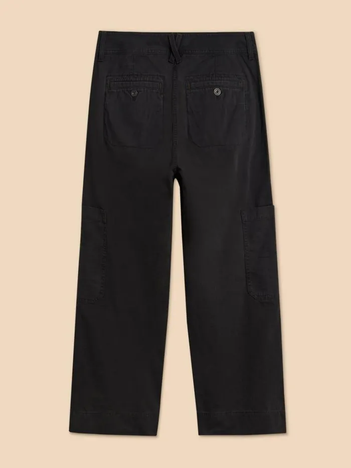 Women TROUSERS White Stuff Wide Leg Carlie Cargo Trouser Pure Black Women TROUSERS White Stuff Wide Leg Carlie Cargo Trouser Pure Black