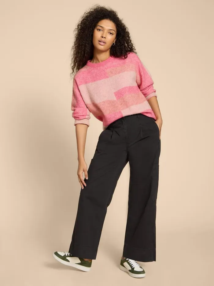 Women TROUSERS White Stuff Wide Leg Carlie Cargo Trouser Pure Black Women TROUSERS White Stuff Wide Leg Carlie Cargo Trouser Pure Black