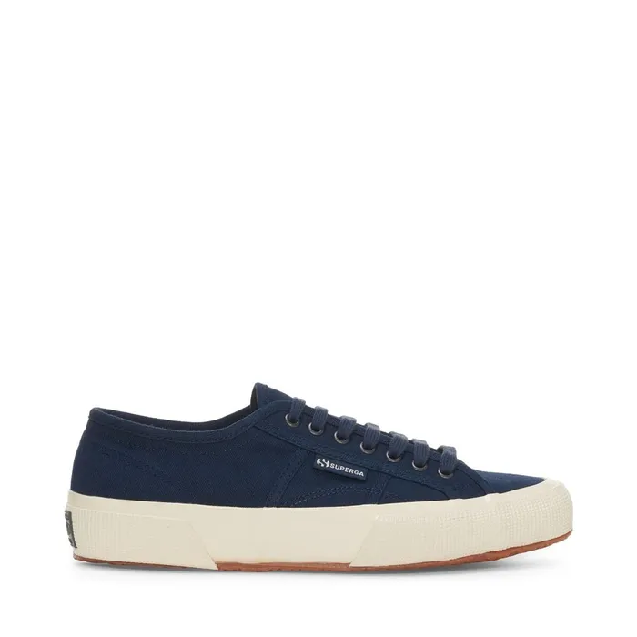 Women Unisex 2750 OG HERRINGBONE Low Cut NAVYOFF WHITE Superga Low Cut